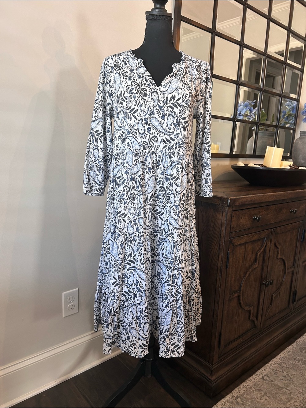 Lucky Brand women's paisley print midi dress
